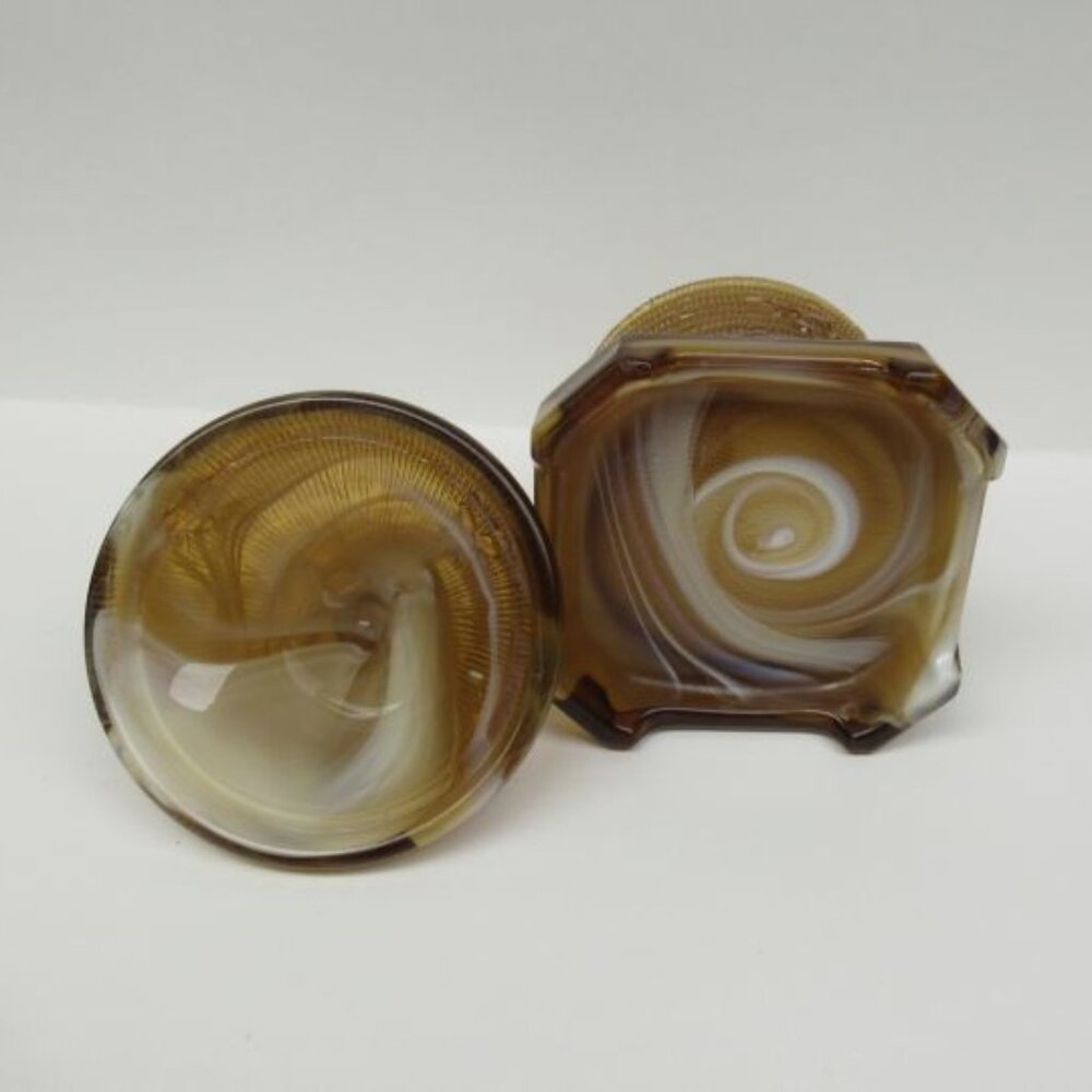 Imperial Caramel Slag Glass HONEY BEE JAR with Lid and Original Label - Picture 4 of 5